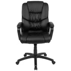 Flash Furniture Chaise de bureau pivotante LeatherSoft-Big & Tall 400 lb. Rated - Noir (CX1179HBK)-Chaise de bureau contemporaine grande et grande - 400 lb Évaluation