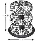 Azar Displays – Présentoir de comptoir tournant à 3 niveaux, 13,5 po de hauteur, 36 compartiments par niveau (225035)-Les compartiments mesurent 1 haut. x 1 diam. (po)