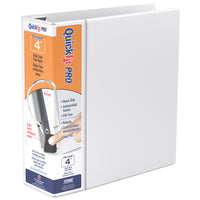 Reliure de présentation robustes QuickFit PRO de 4 po à verrouillage sans interstice Pin-Lock de Davis Group, 31 po, blanc-Blanc