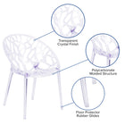 Flash Furniture - Chaise auxiliaire empilable transparente de la série Spectre-Structure moulée en polycarbonate