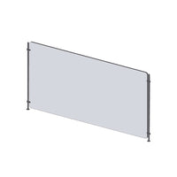 Mark Maker Rod Sneeze Guard - Acrylique transparent 1/4" - panneau de 42" Lx23,5"H- ensemble de tiges de 24"H - pas de passage-Distanciation sociale optimale entre deux groupes de personnes