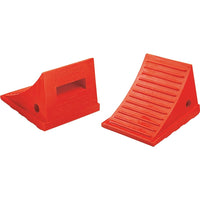 Checkers Industrial Products, Cales-Roue Pour Usage Général, Polyuréthane, Orange, 7-1/2 L X 8-1/2 P X 6-1/4po H, paquet de 2-Couleur Orange