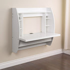 PrepacMC – Bureau flottant avec rangement, blanc-Dimensions : 39 1/2 haut. x 42 1/4 larg. x 19 3/4 prof. (po)