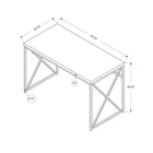 Monarch Specialties - Bureau d'ordinateur  I 7450, 48 po de longueur, style bois vieilli brun et métal noir-Fini sur tous les côtés