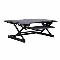 Rocelco - Support de bureau haut de gamme DADR-46 à hauteur réglable, 46 po, avec 4 AC et 2 USB - noir-Rehausseur de bureau assis-debout à hauteur réglable avec plage verticale étendue
