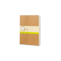 Moleskine – Cahier journal, très grand, uni, brun kraft, SC, Paquet de 3-Couverture en carton épais souple, brun kraft