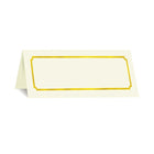 St. James™ – Marque-places Overtures® classiques, ivoire, feuille d'or, paq./60-Marque-places de table