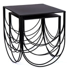 Table dappoint avec coquilles gigogne, noir 66434-2