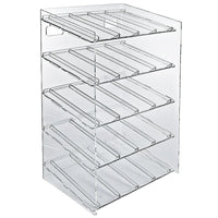 Azar Displays – Présentoir à maquillage de comptoir à 5 niveaux et 20 compartiments à panneau perforé (222485)-En panneau perforé