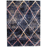 eCarpetGallery Tapis Morocco Abstract Bleu Marine 8'0" x 10'0"-Rectangle