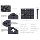 Speedex 35 Keys 2.4Ghz Wireless Rechargeable, Numeric Keypad, Keyboard - Black-windowns, Mac OS & Android