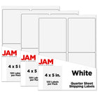 JAM Paper Étiquettes postales, 4 x 5 po, blanc, 360 par paquet-Taille : 4 x 5 po