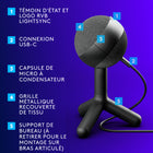 Logitech G - Yeti Orb Microphone de jeu RVB à condensateur - Noir -Contrôle logiciel total avec G HUB : accédez aux réglages de votre micro Yeti Orb et de tous vos dispositifs Logitech G, y compris les souris, claviers, éclairages Litra et autres depuis un seul endroit
