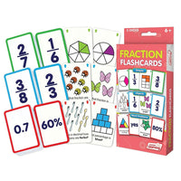Junior Learning - Cartes éclair de fractions pour les élèves de 2e à 6e année (JRL212)-Mathématiques, cartes éclair de fractions : fractions géométriques, fractions visuelles et problèmes écrits