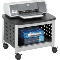 Safco® - Support à imprimante Scoot, sous le bureau-Design unique, fabrication en acier recouvert de poudre avec dessus laminé  