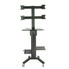 TygerClaw – Support mobile pour moniteur avec support pour PC, 42,9 x 19,7 x 69,3 (po), noir-Support mobile pour PC avec 4 écrans