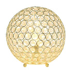 Lampe de table Elegant Designs à paillettes boule de cristal de 10 pouces, dorée-Ampoule à base de candélabre Tybe B de 40 watts vendue séparément