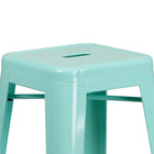 Tabouret de bar sans dossier de 30 po, intérieur/extérieur, vert menthe (ET-BT3503-30-MINT-GG)-S'empile jusqu'à 10 chaises de hauteur