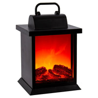 CTG – Lanterne à flamme DEL, avec poignée, noir-Mesure: la lanterne mesure 13,3cm L x 14,6cm l x 25,4cm H (5,25" L x 5,74" L x 10" H), ne prendra pas beaucoup de place et ajoutera une atmosphère chaleureuse à l'environnement