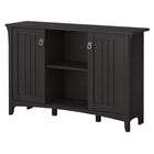Bush Furniture - Armoire de rangement Salinas avec portes, noir Vintage (SAS147VB-03)-Armoire de rangement avec portes, fini en noir Vintage avec une touche légèrement vieillie pour une allure décontractée