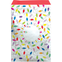  Jillson & Roberts - Petite enveloppe postale - Lumières de Noël - 6 po x 9,5 po-Le contenu est protégé par une doublure en mousse