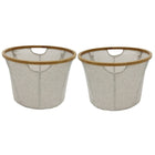 Cathay Importers - Panier de rangement rond pliant, lin et bambou, 11 haut. x 16 lar. x 16 prof. (po), beige, paq./2-Dimensions : 11 haut. x 16 lar. x 16 prof. (po)