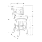 Monarch Specialties - 1251 Tabouret De Bar - Pivotant/Chêne foncé - Paquet de 2-Repose-pieds