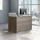 Sauder 47"W La Collection Affirm Bureau - Finition Hudson Elm-  Système de gestion des cordons avec deux œillets de bureau pour garder votre bureau désencombré