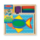 Blocs à motifs pour débutants Melissa & Doug, paquet de 15-Des formes géométriques aux couleurs vives complètent les images et peuvent également être utilisées pour des activités de correspondance des couleurs et des formes