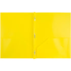 JAM PaperMD – Chemises d’école en plastique biodégradables avec fermoirs, 9 1/2 x 11 1/2 po, jaune, paquet de 12-Bleu