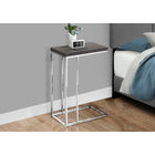 Monarch Specialties - 3228 Table D'Appoint - Gris Et Metal Chrome-Assemblage nécessaire