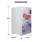 Coors Light - Réfrigérateur compact avec ouvre-bouteille - 3,2 pi3-Compartiment de rangement et de distribution de canettes Dispense-A-Can