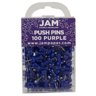 JAM Paper – Punaises, violet, 3 paquets de 100, total de 300 (222419053g)-Métal