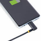 StarTech - Câble de charge USB-A vers USB-C coudé 60 W de 1 po - Noir-Compatible avec les appareils USB Type-C, y compris iPad Pro/iPad/Mini, Samsung Galaxy S20/S20 Plus/S21/S21 Plus/S22/S22 Plus, One Plus, Google Pixel 6/Pro/6a