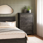 Ameriwood Home Beaumont - Commode à 5 tiroirs - chêne noir-Un ensemble d’ancrage mural est compris pour fixer la commode au mur