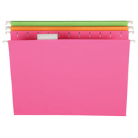 Pendaflex - Chemises suspendues Glow  - format lettre - couleurs assorties - paquet de 12-Papier de 11 pt d’épaisseur
