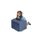 Uncaged Ergonomics STASH Chaise enfant pliante rembourrée avec rangement intégré, pouf (BLEU)-3