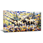 Designart – Orignal dans la forêt, 32 x16 po, imprimé sur toile (PT2459-32x16)-Impression