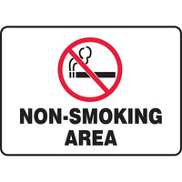 Panneaux de sécurité et d’identification, Contrôle des fumeurs,« Non-Smoking Area, SAT031-Langue : anglais