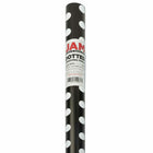 JAM Paper -  Papier cadeau – Papier cadeau à pois – 25 m² par rouleau – Noir à pois blancs – 2/paquet-Taille : 50 pieds carrés au total (25 pieds carrés par rouleau)