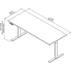 Bureau debout à hauteur réglable, 72x 30po-5