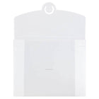 JAM Paper - Porte-documents circulaire avec rabat à insertion, 8 1/2 x 6 1/2 x 1/4 po, transparent givré, 24/paquet-Matériau : Plastique