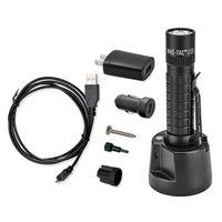 Maglite – Lampe de poche rechargeable Mag-Tac-Construction en aluminium anodisé résistant à vie