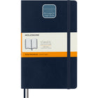 Cahier Grand Format Classique Moleskine - Couverture Souple - Règle - 5" x 8,25" - Bleu Saphir - (606259)-Couverture souple bleu saphir