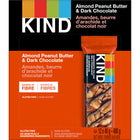 KIND barre de chocolat foncé de beurre d’arachide 40g, Paquet de 12-Fournit toutes les protéines et fibres naturelles