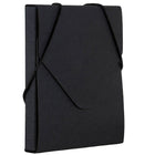 JAM Paper Porte-documents avec pochette à CD et fermeture à élastique, 5 x 5 5/8 x 3/8 po, noir kraft, 4/paquet-Dimensions : 5 x 5 5/8 x 3/8 po