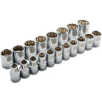 Dynamic Tools – Ensemble de 19 douilles, 12 pans standards, à prise de 1/2 po, pour clés à chocs métriques 10 mm à 28 mm-Contient : 10, 11, 12, 13, 14, 15, 16, 17, 18, 19, 20, 21, 22, 23, 24, 25, 26, 27, 28 mm