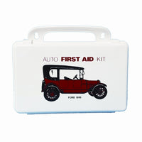 Shield – Trousse de premiers soins, 10 articles de premiers soins, motif de voiture ancienne, boîtier plastique-Remplie d’articles de premiers soins, cette trousse peut être placée dans tout type de bateau