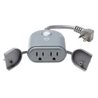 Geeni All Weather Outdoor DUO Double Prise Smart Wi-Fi - Gris-Produit H x L x P: 3,15 pouces x 4,92 pouces x 1,57 pouces