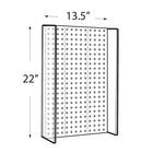Azar Displays – Panneau d’accrochage à ailettes latérales, 13,5 larg. x 22 haut. (po), noir opaque (700355-BLK)-2